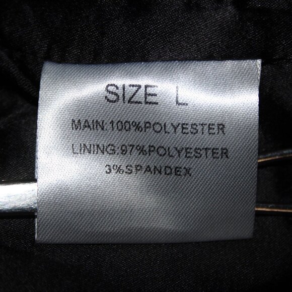 Alamour Sz L Black Textured Sleeveless Crop Lined 100% Polyester 2Pc Dress - Picture 10 of 16